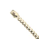 14ct Yellow Gold Monaco Edge Plain Lock Curb Bracelet 8.5"