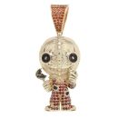 9ct Yellow Gold Orange Gemstone Sammy Figure Pendant