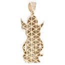 9ct Yellow Gold Cubic Zirconia Angel Pendant