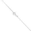 9ct White Gold 0.05ct Diamond and Blue Topaz Pear Pendant and Chain 16"