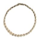 9ct Yellow Gold Cubic Zirconia Watch Strap Style Bracelet 7"