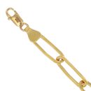 22ct Yellow Gold Fancy Paperclip Bracelet 7"