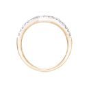 9ct Yellow Gold 0.20ct Natural Diamond Wishbone Ring