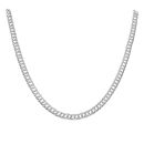 Silver Double Curb Chain 18"" By Icesia