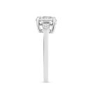 9ct White Gold 2.25ct Round Brilliant Diamond Solitaire Ring with Baguette Shoulders Lab Grown