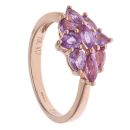 9ct Rose Gold Pink Sapphire Cluster Ring