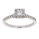 18ct White Gold 0.60ct Diamond Cluster Ring