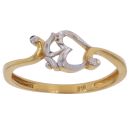 22ct Yellow and White Gold Om Ring