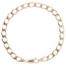 9ct Yellow Gold Curb Bracelet 8"