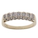 9ct Yellow Gold 0.25ct Brilliant Cut Diamond Half Eternity Ring