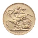 1910 Edward VII Large Head UK Full Sovereign Coin