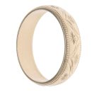 9ct Yellow Gold Patterned Wedding Band 5mm