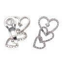 18ct White Gold 0.65ct Brilliant Cut Diamond Heart Earrings