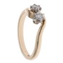 9ct Yellow Gold 0.30ct Brilliant Cut Diamond Two Stone Ring