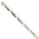 9ct Yellow Gold Cubic Zirconia Curb Bracelet 8"