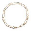 9ct Yellow Gold Figaro Bracelet 8"