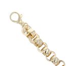 9ct Yellow Gold  Patterned & Plain Belcher Bracelet