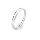 18ct White Gold Slight Court Wedding Band 2.5mm