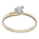 14ct Yellow Gold Cubic Zirconia Solitaire Ring
