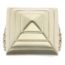 9ct Yellow Gold Patterned Pyramid Ring