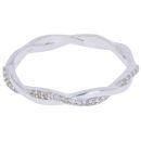 Silver Cubic Zirconia Twisted Ring