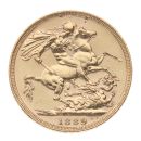 1889 Victoria Jubilee Head UK Full Sovereign Coin