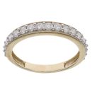 9ct Yellow Gold 0.50ct Brilliant Cut Half Eternity Ring