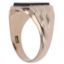 9ct Yellow Gold Square Onyx Signet Ring