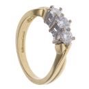 18ct Yellow Gold 0.50ct Brilliant Cut Diamond Trilogy Ring