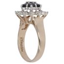 9ct Yellow Gold 0.07ct Diamond and Sapphire Cluster Ring