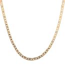 18ct Yellow White and Rose Gold Bar Link Fancy Chain 20"