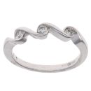 18ct White Gold 0.15ct Brilliant Cut Diamond Trilogy Ring