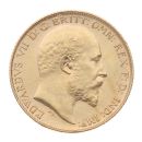 1909 Edward VII Large Head UK Half Sovereign Coin