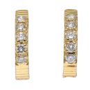 14ct Yellow Gold 0.50ct Brilliant Cut Diamond Hoop Earrings