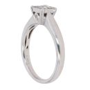 18ct White Gold 0.39ct Princess Cut Diamond Cluster Ring