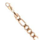9ct Yellow Gold Figaro Bracelet 8"