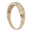 9ct Yellow Gold 0.05ct Brilliant Cut Diamond Crossover Ring