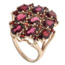 9ct Yellow Gold Garnet Cluster Ring