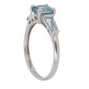 9ct White Gold Blue Gemstone Solitaire Ring