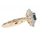 9ct Yellow Gold 0.52cts Diamond And Sapphire Ring