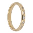 18ct Yellow Gold 0.10ct Diamond Five Stone Wedding Band 3.1mm