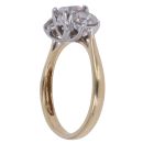 18ct Yellow Gold 1.00ct Brilliant Cut Diamond Trilogy Ring