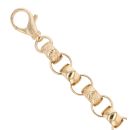 9ct Yellow Gold Patterned and Plain Belcher Bracelet 9.5"