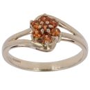 9ct Yellow Gold Citrine Cluster Ring