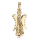 9ct Yellow Gold Cubic Zirconia Angel Pendant