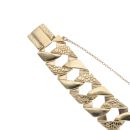 9ct Yellow Gold Patterned Curb Bracelet 8.5"