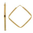 22ct Yellow Gold Square Hoop Earrings