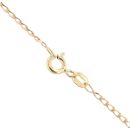 9ct Yellow and White Gold Heart Pendant and Chain 18"