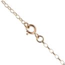 9ct Yellow Gold Blue Topaz Pendant and Chain 18"