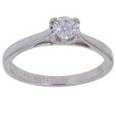 18ct White Gold 0.39ct Flower Cut Diamond Solitaire Ring